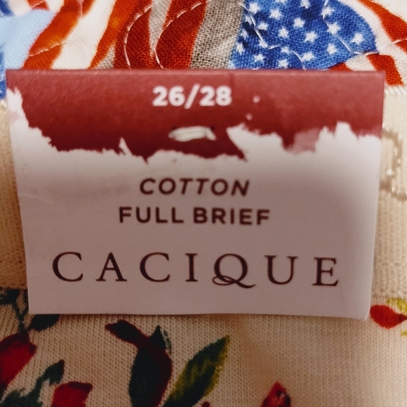NWT Cacique Cream Floral Women's Underwear 100% Cotton. - Picture 2 of 5
